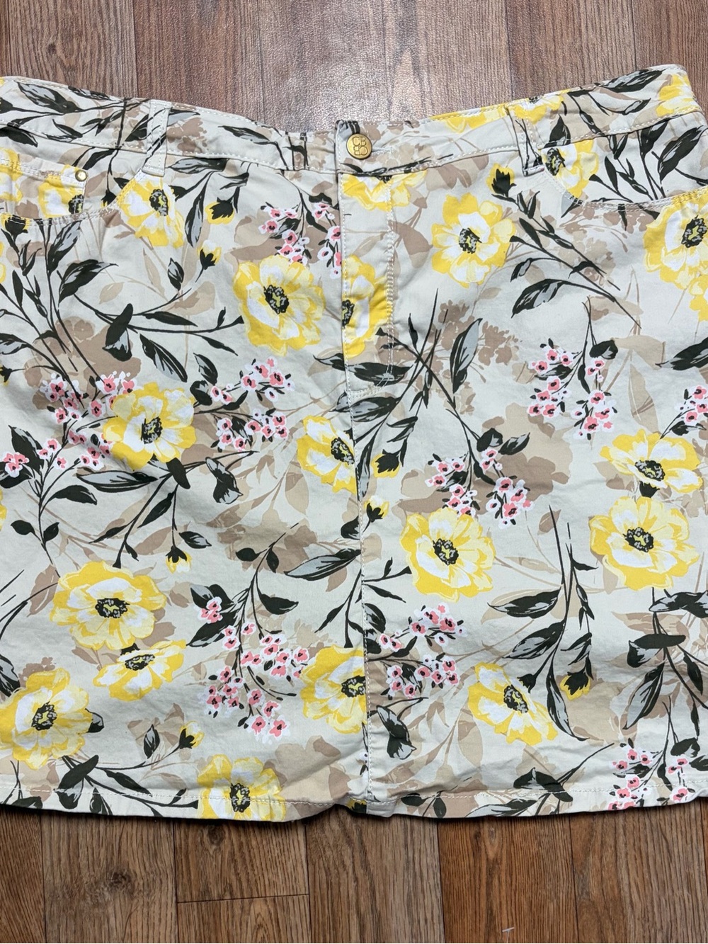 croft & barrow Yellow Floral Women's Skort